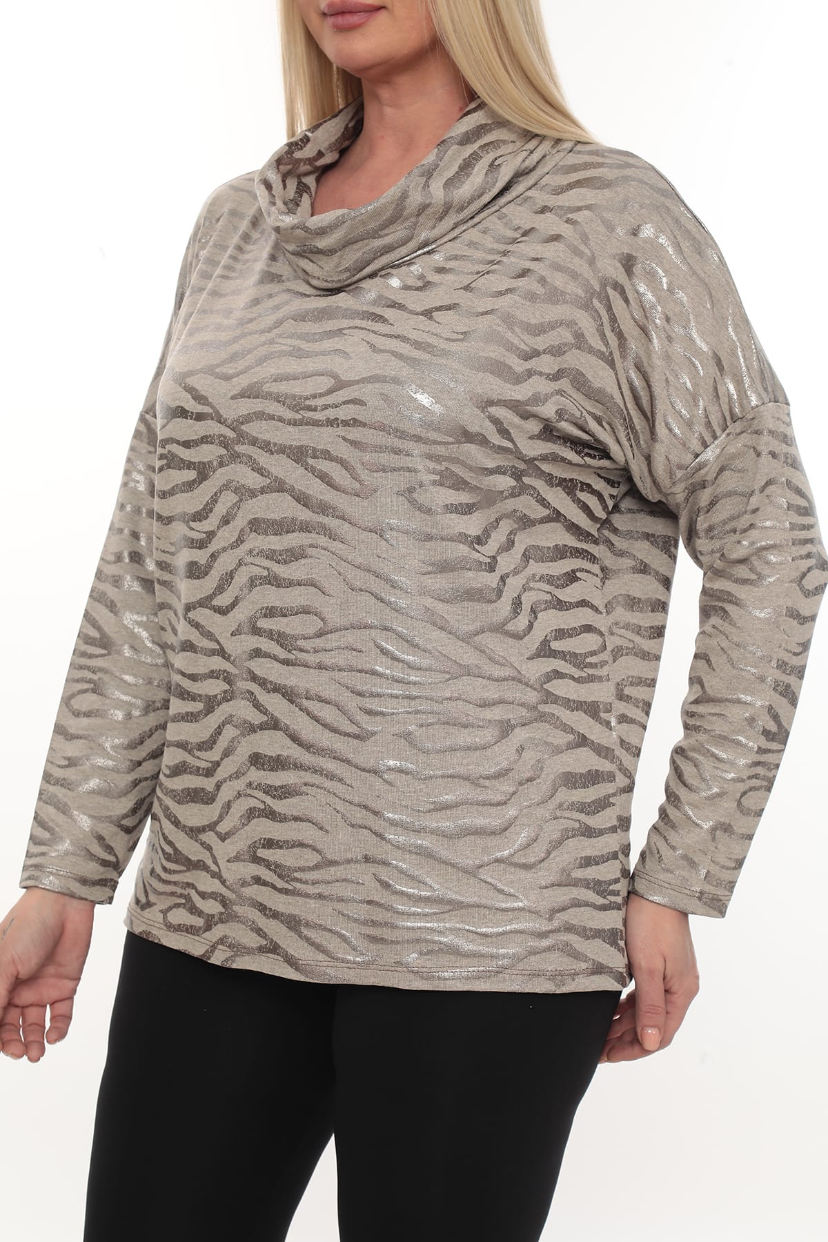 QRUVAZE Büyük Beden Oversize Kadın Bluz